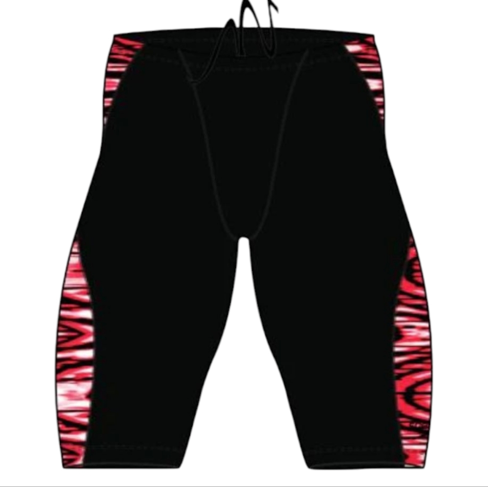 3/$25 SPEEDO Wave Wall Pro LT Black/Red swim jammers swim trunks sz 32